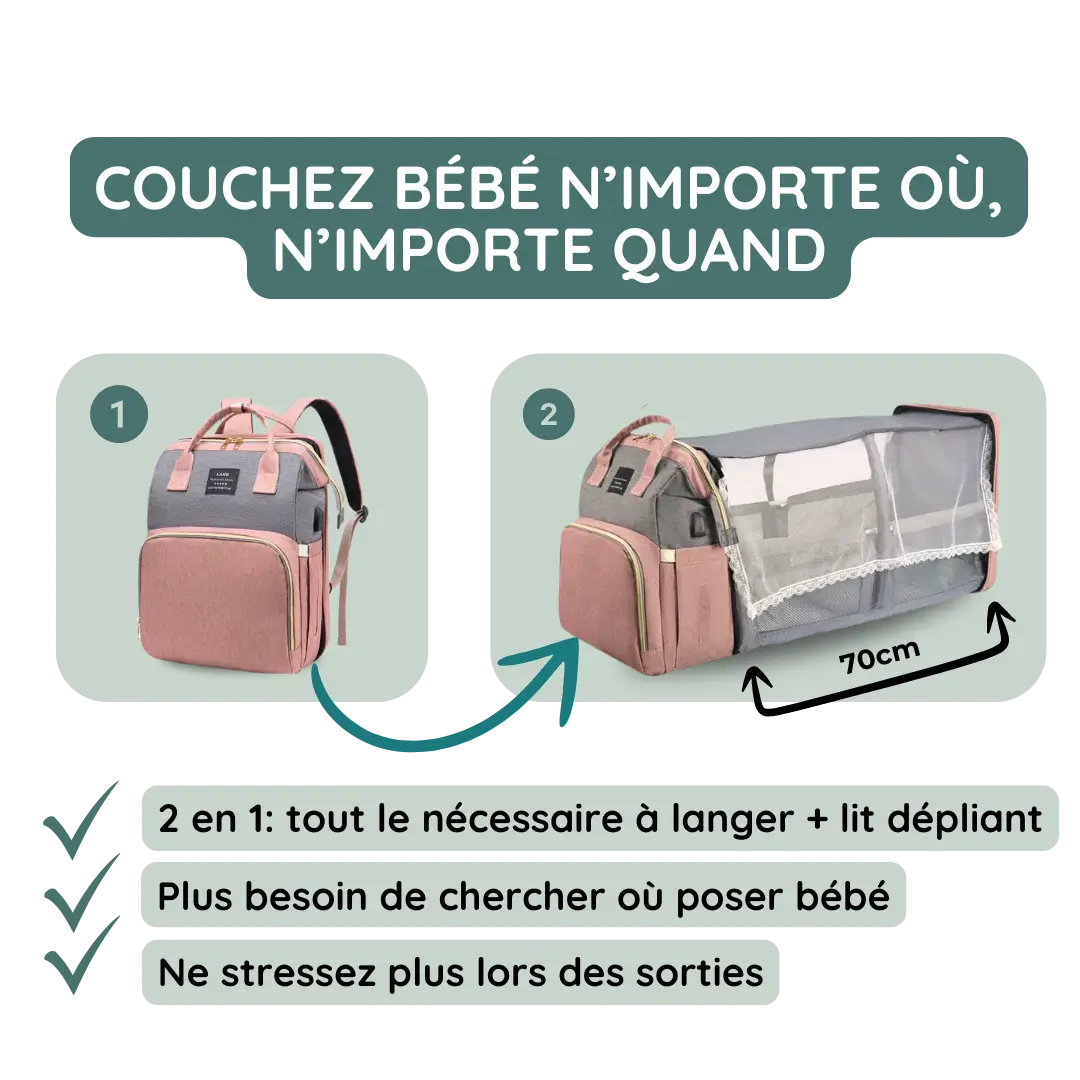 LAND - Le Sac 2 en 1 (langer + lit)